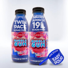 Florida Syrups Flavours Compatible with Sodastream Machines Soda Drink Flavourings 500 ml Pack of 2 500 ml Pack of 2 Bubblegum Sugar Free