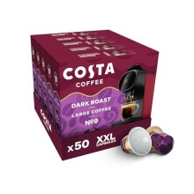 Costa Dark Intense Roast XXL Coffee Pods Pack of 5 Total 50 Coffee Capsules