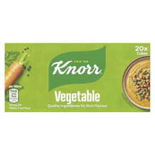 Knorr Vegetable Stock Cubes glutenfree to add a rich flavour to vegetablebased and vegetarian meals 20x 10 g