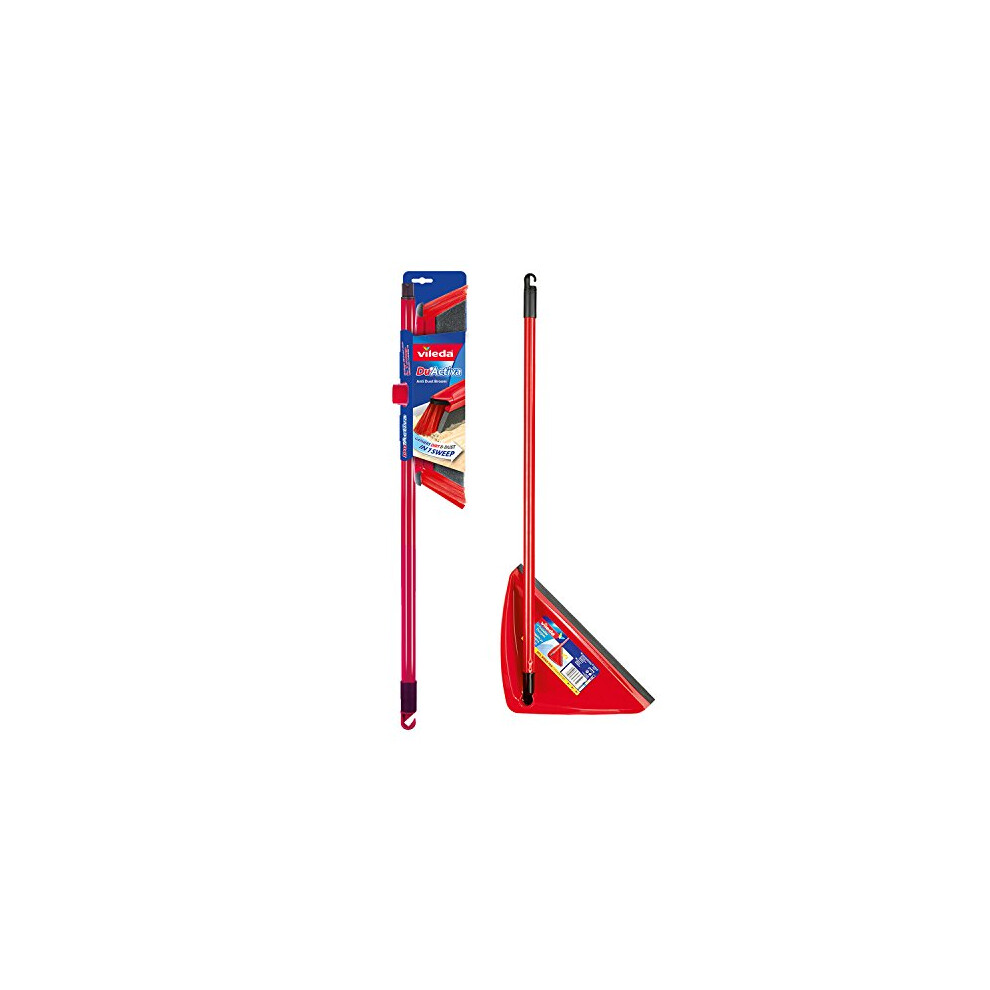 Vileda 157590 Duactiva Anti Dust Broom Plus Long Handle Dustpan
