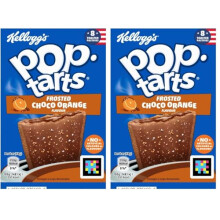 Kelloggs Pop Tarts Frosted Choco Orange Toaster Pastry 4 x 96g Pack of 2