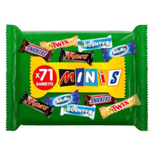 Mixed Snickers Mars Twix und weitere Mini Schokoriegel Großpackung Schokolade Party Mix 71 Riegel 1 x 14kg