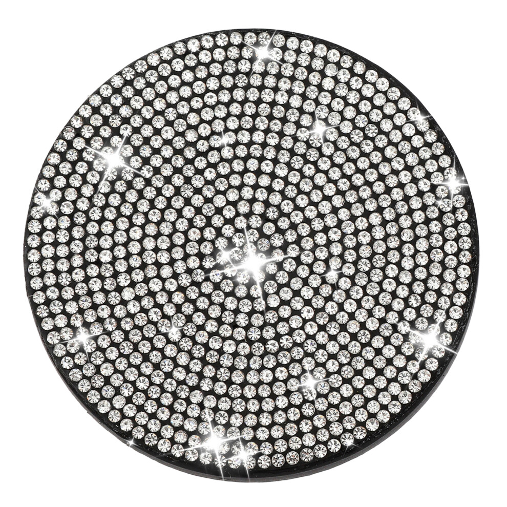 Sparkly Rhinestones Coasters Car Decorative Cup Holder- White 7751001381379