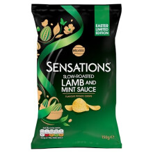 Walkers Sensations Snacks Lamb Mint Sauce Sharing Crisps 150g