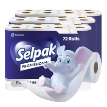 Selpak Professional Toilet Paper 72 Rolls 3 ply Toilet Rolls Bulk Buy Luxuriously Soft Gentle and Hypoallergenic Bulk Toilet Rolls Sustainable Toil
