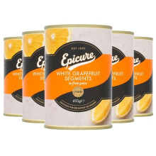 Epicure Tinned White Grapefruit Segments Delicious Breakfast Dessert 410 g Pack of 12