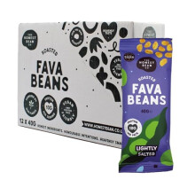 The Honest Bean Co Roasted Fava Bean Lightly Salted High Protein Vegan Snack 40 g Bag Pack of 12