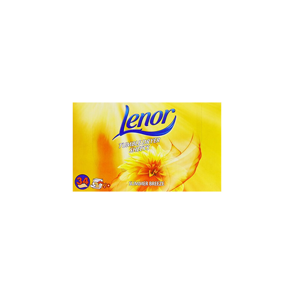 Lenor Tumble Dryer Sheets Summer Breeze 34 Sheets Pack Of 3