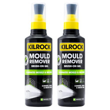Kilrock Mould Remover BrushOn Gel 2 x 250ml Eliminates Mould Mildew Accurately Target Areas of Mould Growth For use in Baths Showers Corners Edg