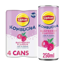 Lipton Kombucha Raspberry 250ml Pack of 4