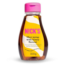 NICKS Fiber Syrup with Honey Flavor 300g Sugar Alternative Keto Sweetener No Added Sugar Gluten free