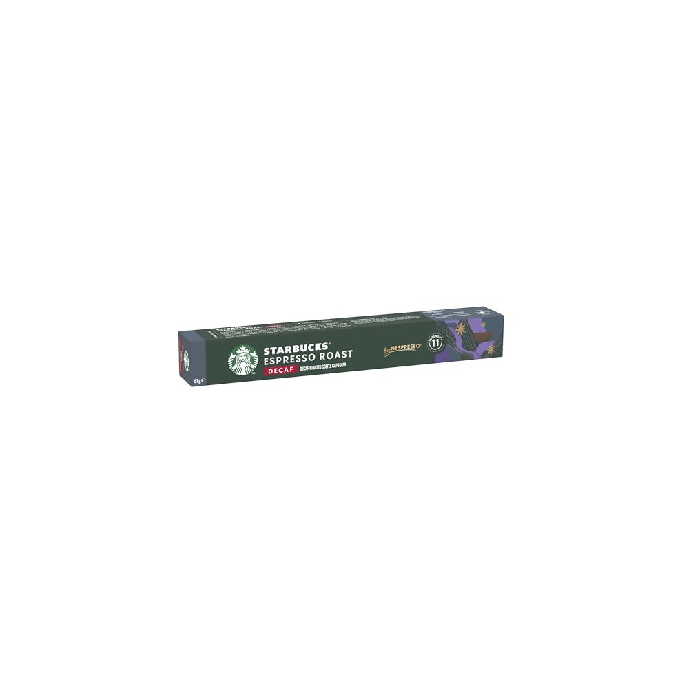 Starbucks Decaf Espresso Roast By Nespresso Dark Roast Coffee Capsules 10 Capsules
