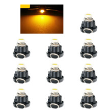 10Pcs Wedge Base LED Lamps Auto Instrument Panel-Yellow T3.0