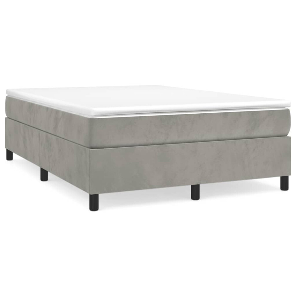 Vidaxl (Queen/ 35 Cm) Box Spring Bed Frame Bedroom Bed Base Bedstead Upholstered Bed Velvet