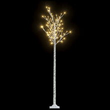 vidaXL Christmas Tree 220 LEDs Warm White Willow Indoor Outdoor Xmas Decor