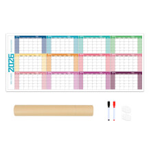 2026 Full Year to View Calendar Yearly Planner 100x42cm-color