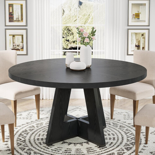 Tribesigns Tribesigns Round Wooden Dining Table, Dining Table for 4 People
