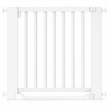(White, 79cm - 87cm) Safetots Wooden Heritage Flat Step Gate