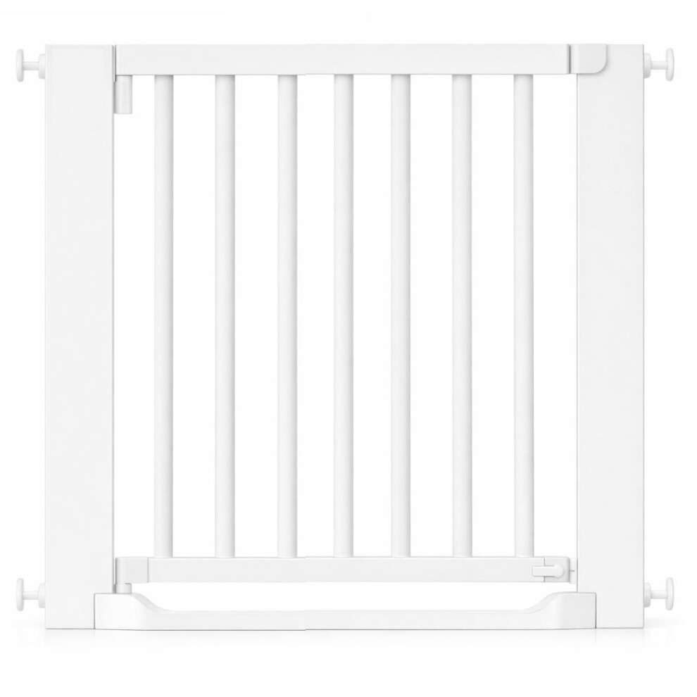 Safetots (, 79Cm - 87Cm) Wooden Heritage Flat Step Gate White