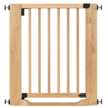 (Natural, 71cm - 79cm) Safetots Wooden Heritage Flat Step Gate