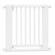 (White, 71cm - 79cm) Safetots Wooden Heritage Flat Step Gate