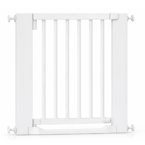 Safetots (White, 71cm - 79cm) Safetots Wooden Heritage Flat Step Gate