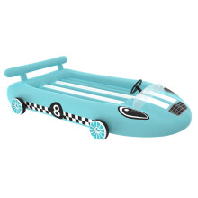 Children's Inflatable Bed Blue Racecar Air Mattress Sleepover Camping Play Time