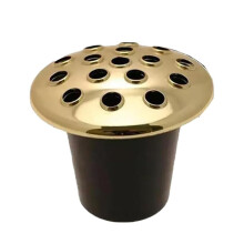 Gold Lid Graveside Flower Vase Holder  Graveside Memorial Decoration Outdoor