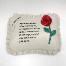 Memorial Graveside Plaque Ornament Grave Stone Rose Flower Scroll Mum & Dad