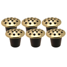 Gold Lid Graveside Flower Vase Holder Graveside Memorial Decoration Outdoor
