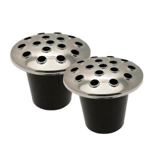 Silver Lid Graveside Flower Vase Holder  Graveside Memorial Decoration Outdoor