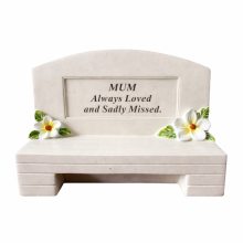 Mum Memorial Bench Plaque 17x13x7cm Graveside Ornament Gift Loved Missed