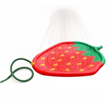 Strawberry Pet Sprinkler Splash Pool Summer Dog Water Play Mat Outdoor Cooling