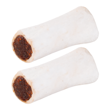 Pack of 2 Natural Filled Bone Dog Treats Buffalo High Protein Chews