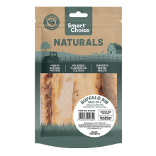 Natural Buffalo Rib Dog Treats 3 Pack High Protein Long Lasting Chews