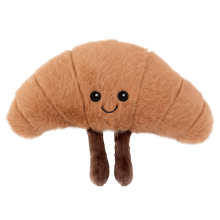 Croissant Plush Dog Toy Super Soft Squeaker Chew Pet Puppy Play Interactive