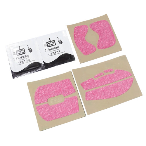 Huazhong Waves Pattern Mouse Skin Sweat Resistant Pad-Pink