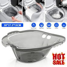 Portable Toilet Bidet Seat Plastic Tub Sitting Washing Elderly Disabled Travel