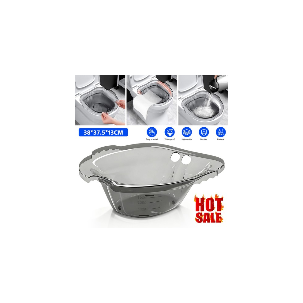 Portable Toilet Bidet Seat Plastic Tub Sitting Washing Elderly Disabled Travel 83205453