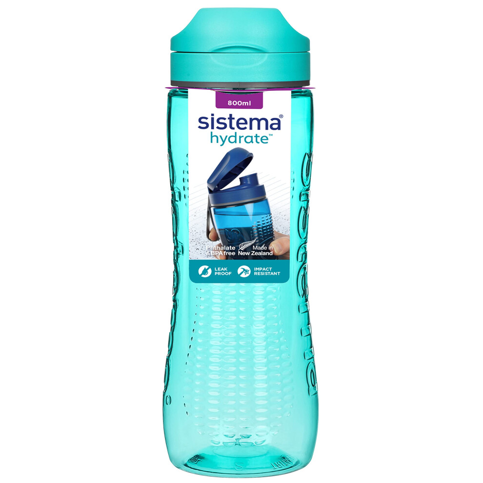 Sistema Hydrate Tritan Active Sports Water Bottle | 800 ml | Leakproof Water Bottle | BPA-Free | Assorted colors-image-OPC-PWMMYBP-NEW