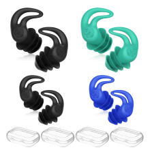Waterproof Ear Plugs Swimming Kids 4 Pairs Reusable Silicone Children