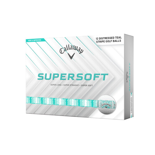 Callaway Callaway Golf Supersoft Distressed Stripe Decorated Golf Ball Teal