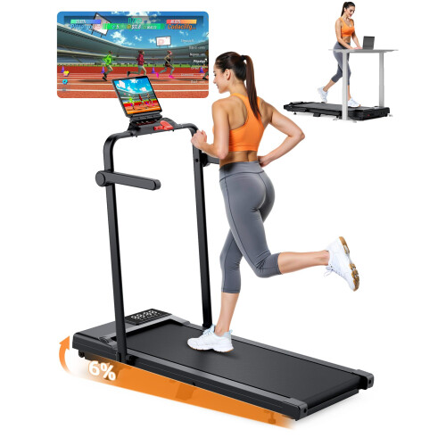 Lacuffy Treadmill for Home Foldable with 6% Incline, Oversize
