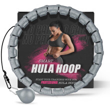 Active 100 Fitness Hula Hoops, Smart Weighted Hula Hoop for Adults, Adjustable Infinity Hoop with 360 Auto-Spinning Ball, Weight Loss Exercise Equip