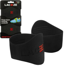 LACEEZE Original Bands – As Seen on Dragons' Den – Ribbed Technology – Secure Laces, Prevents Unraveling, Fits Shoe Size UK C13 – UK 6.5, Blac