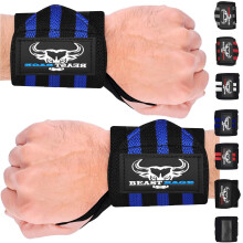 BEAST RAGE Weight Lifting Wrist Wraps 18 Inch–Professional Grade Gym Wrist