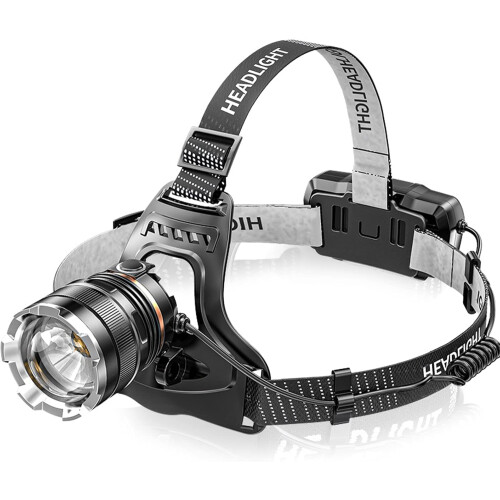 Sefitopher Head Torch Rechargeable Black Yellow