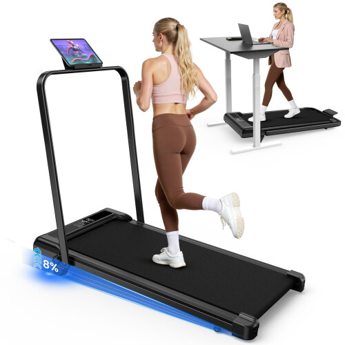HomeFitnessCode Folding Treadmill, 3.0HP Walking Pad Motorized