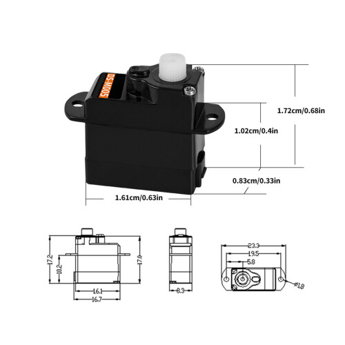 High Accuracy 2g Tiny Servo Ultra Light Low Noise Anti Stripping 2