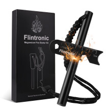 Survival Fire Steel Flint Striker Steel Fire Starter Kit Magnesium Ferrociu